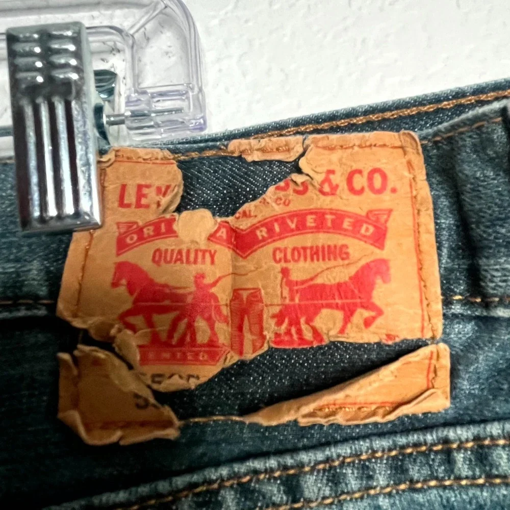 Vintage Levi's Jeans Mens 50x30 Blue Denim Cotton High Rise Straight Leg Outdoor